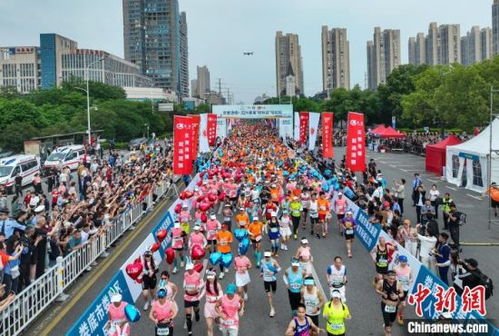 万余名中外跑友同场竞技 湖南娄底马拉松跑进绿色工厂